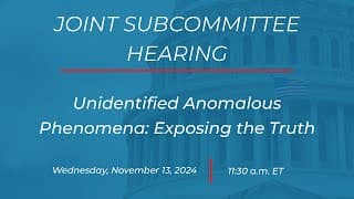 UAP Exposing the Truth - House Oversight Hearing with Elizondo (Nov 2024)